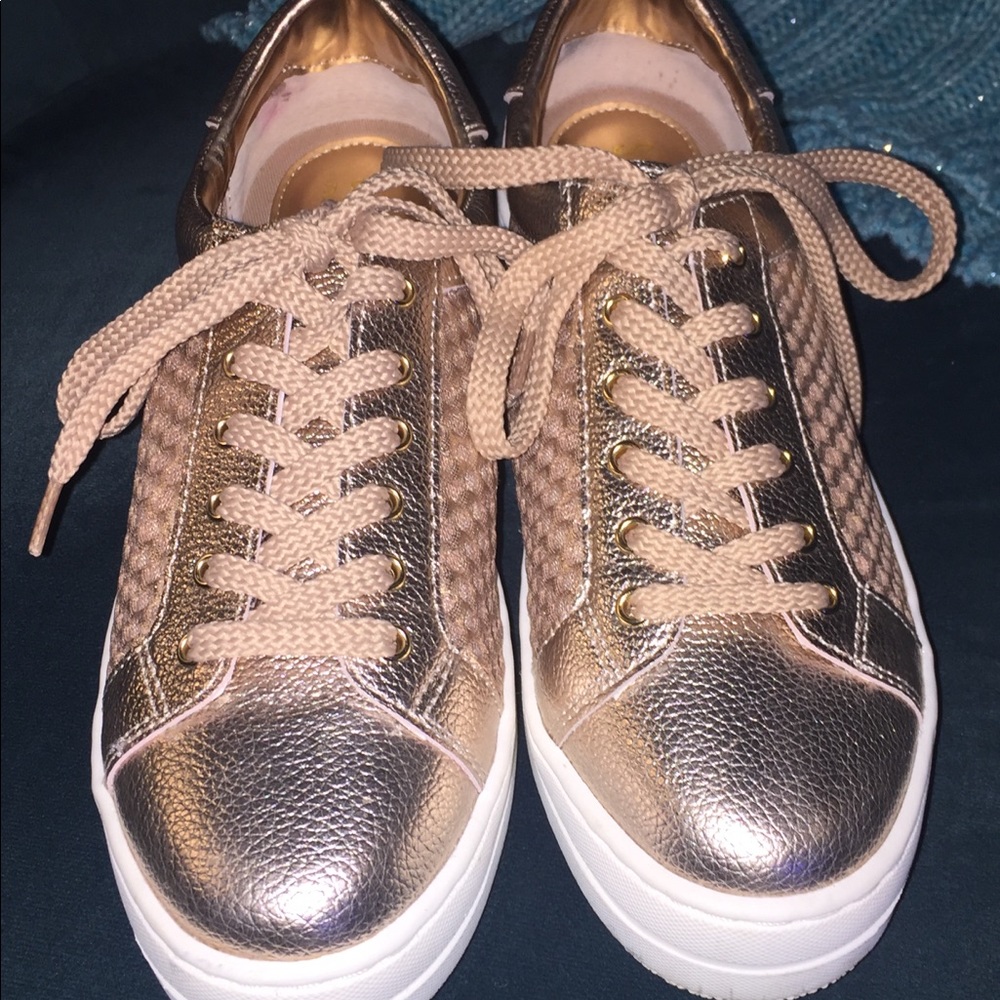 Leather STEVEN by Steve Madden Rosegold tie-ups